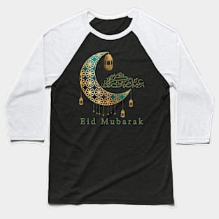 Eid Alfitr Mubarak Calligraphy Moon Arabic Baseball T-Shirt